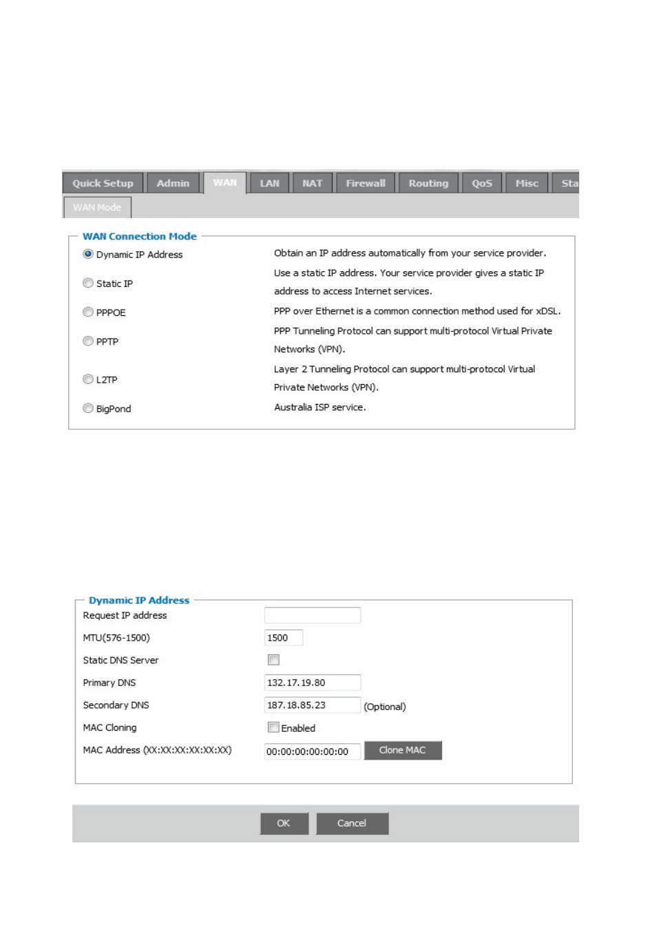 Wan connection mode, Select properly internet connection type, 4 wan | Linkskey LKR-604 User Manual | Page 17 / 35