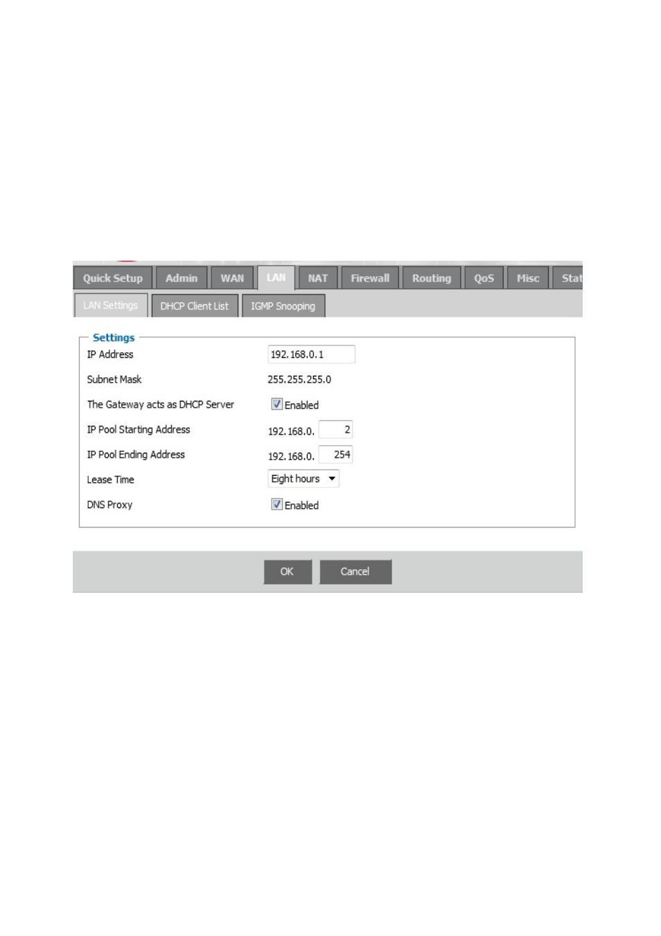 Lan settings, Dhcp client list, 5 lan | Linkskey LKR-604 User Manual | Page 22 / 35