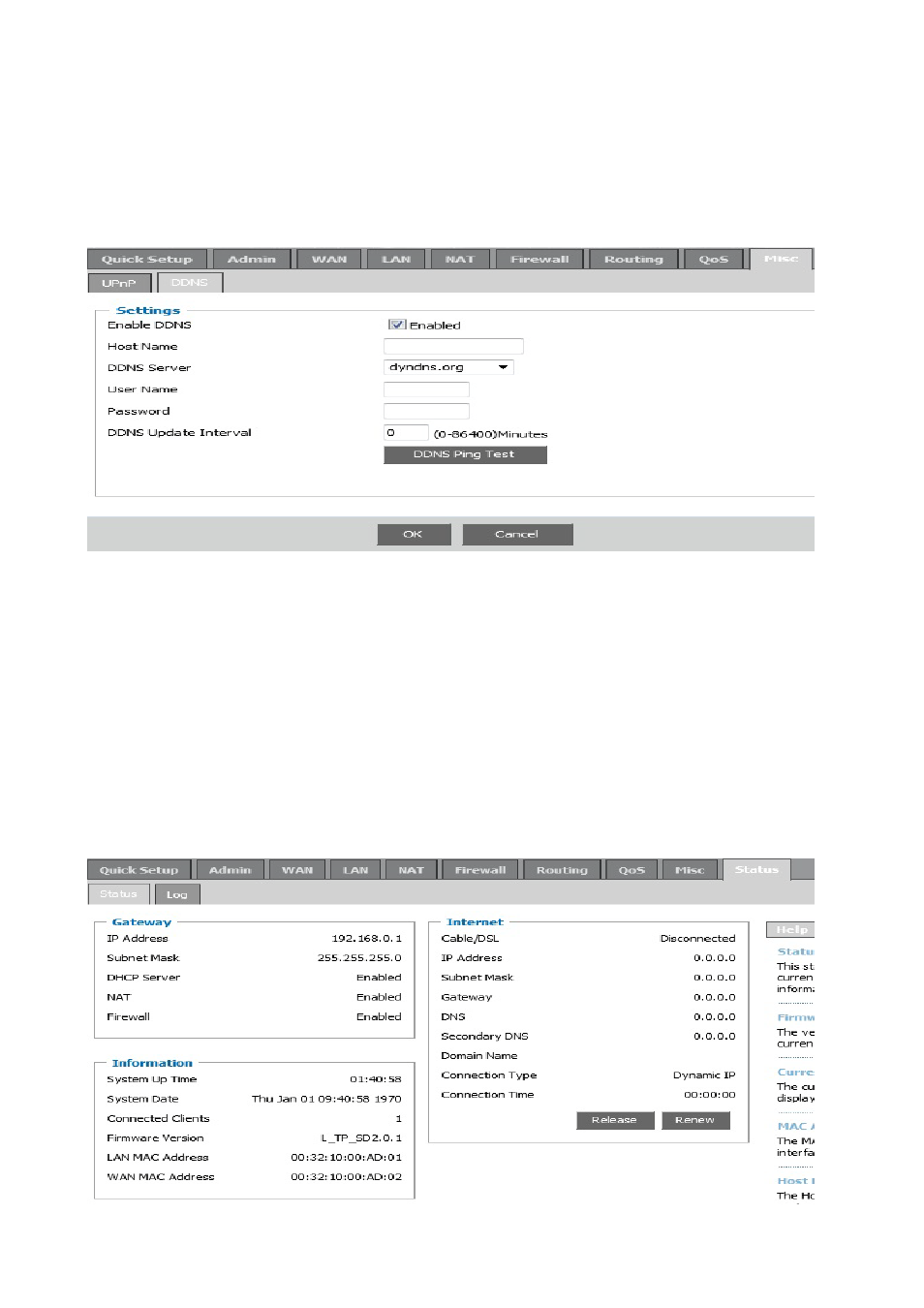 2 ddns, Ddns, Status | 11 status | Linkskey LKR-604 User Manual | Page 33 / 35