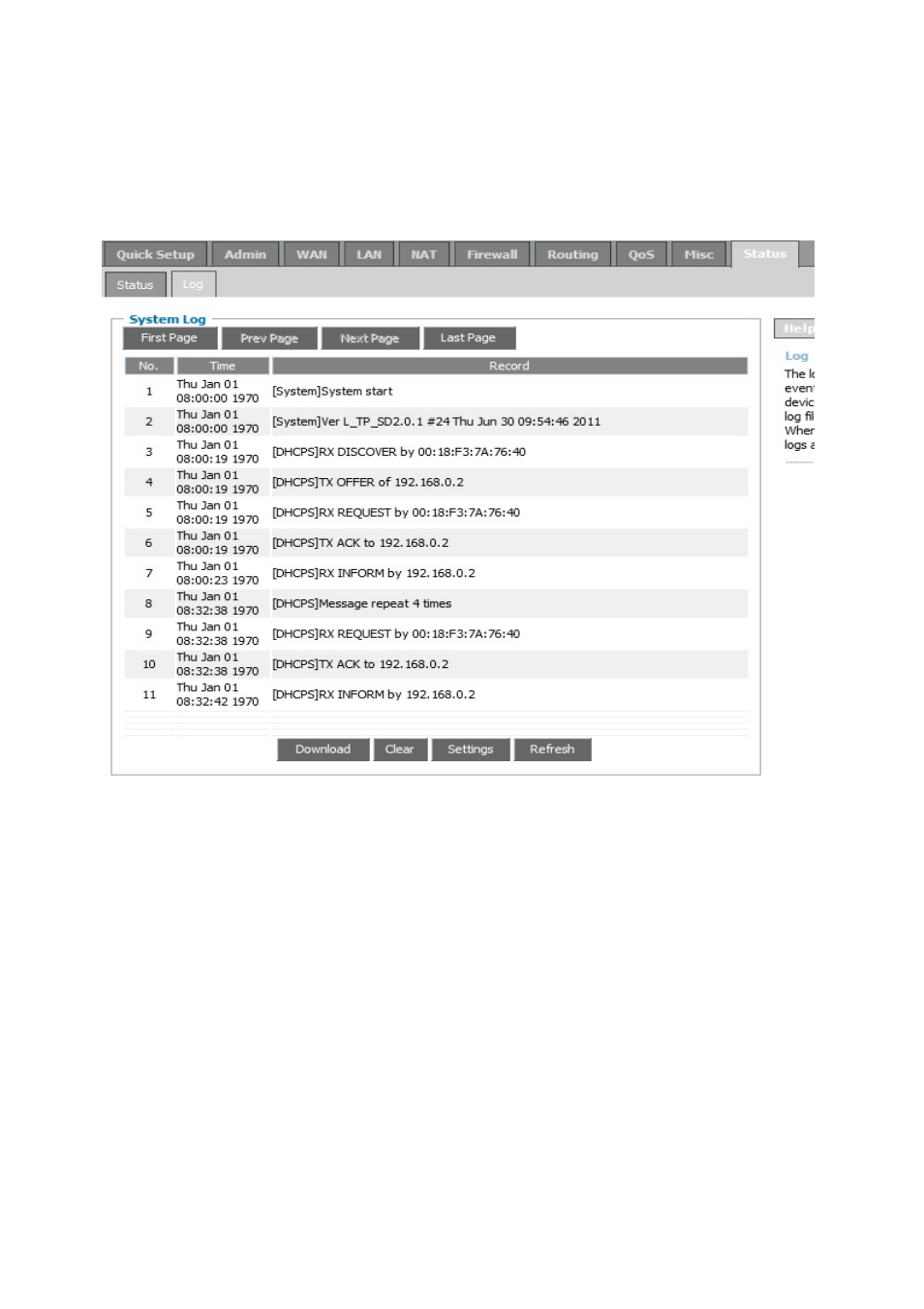 2 log | Linkskey LKR-604 User Manual | Page 34 / 35