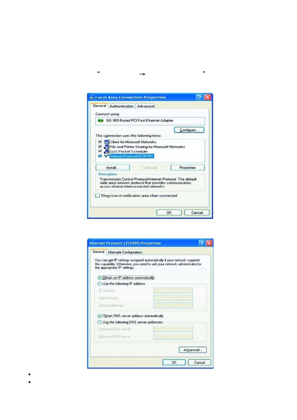 2 pc configuration, Pc configuration, Checking tcp/ip settings for windows xp | 1 checking tcp/ip settings for windows xp | Linkskey LKR-604 User Manual | Page 8 / 35