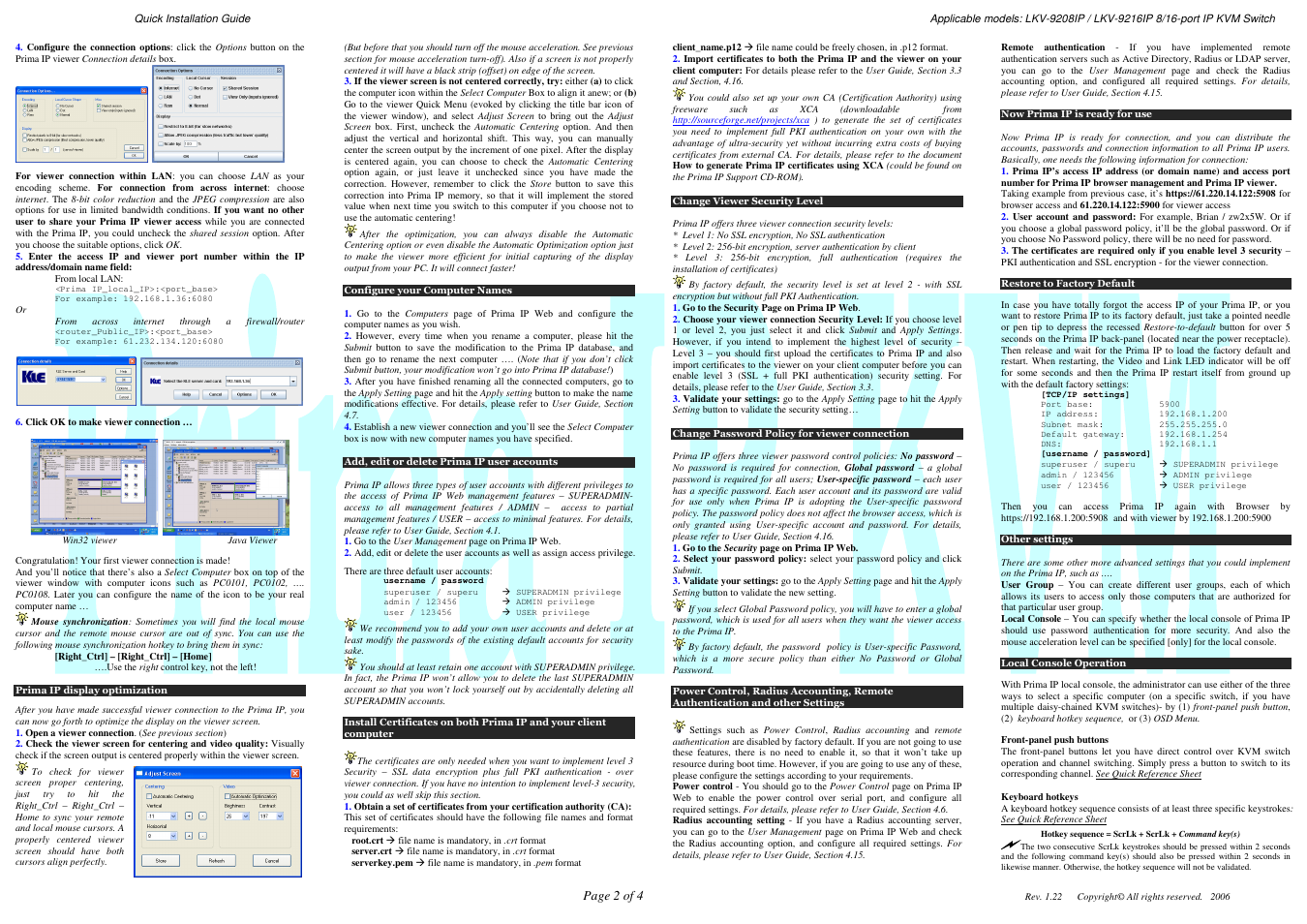 Linkskey LKV-9208 User Manual | Page 2 / 4