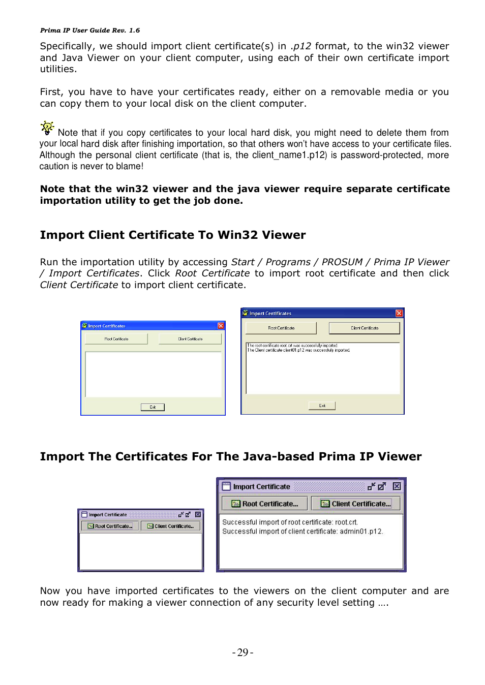 Import client certificate to win32 viewer | Linkskey LKV-9208IP User Manual | Page 33 / 111