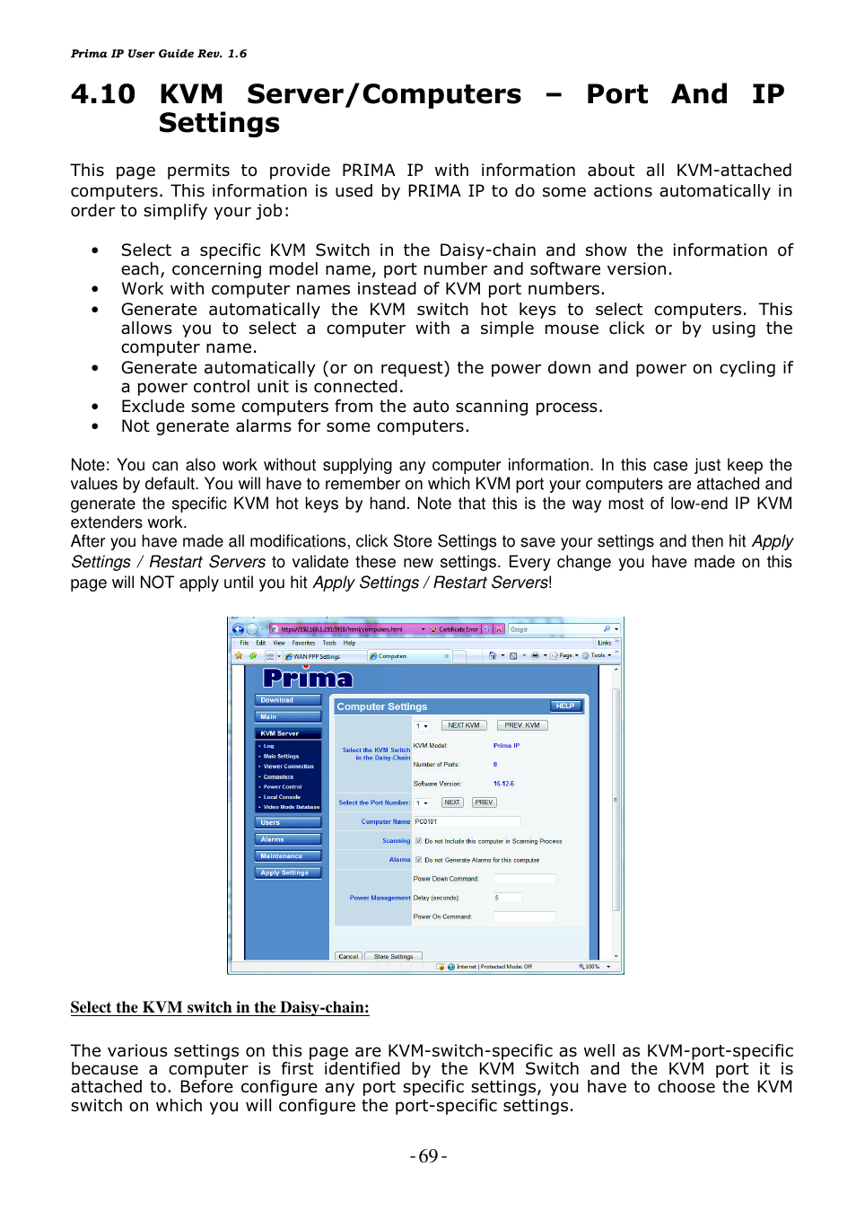 10 kvm server/computers – port and ip settings | Linkskey LKV-9208IP User Manual | Page 73 / 111