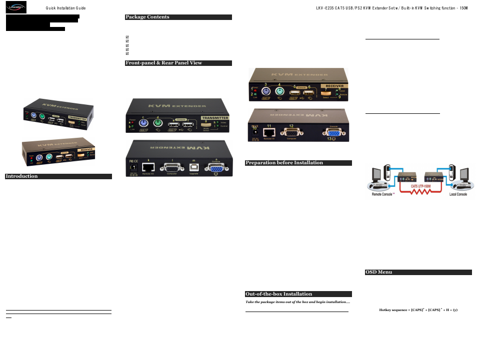 Linkskey LKV-E235 User Manual | 2 pages