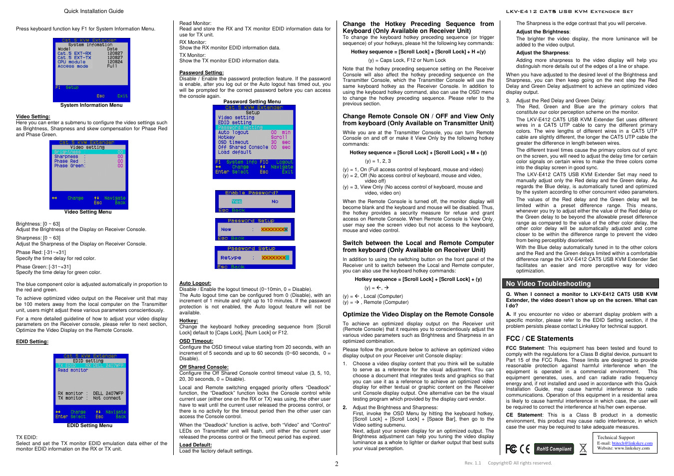 Linkskey LKV-E412 User Manual | Page 2 / 2