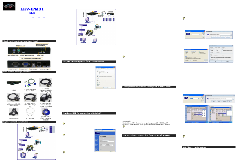 Linkskey LKV-IPM01 User Manual | 2 pages