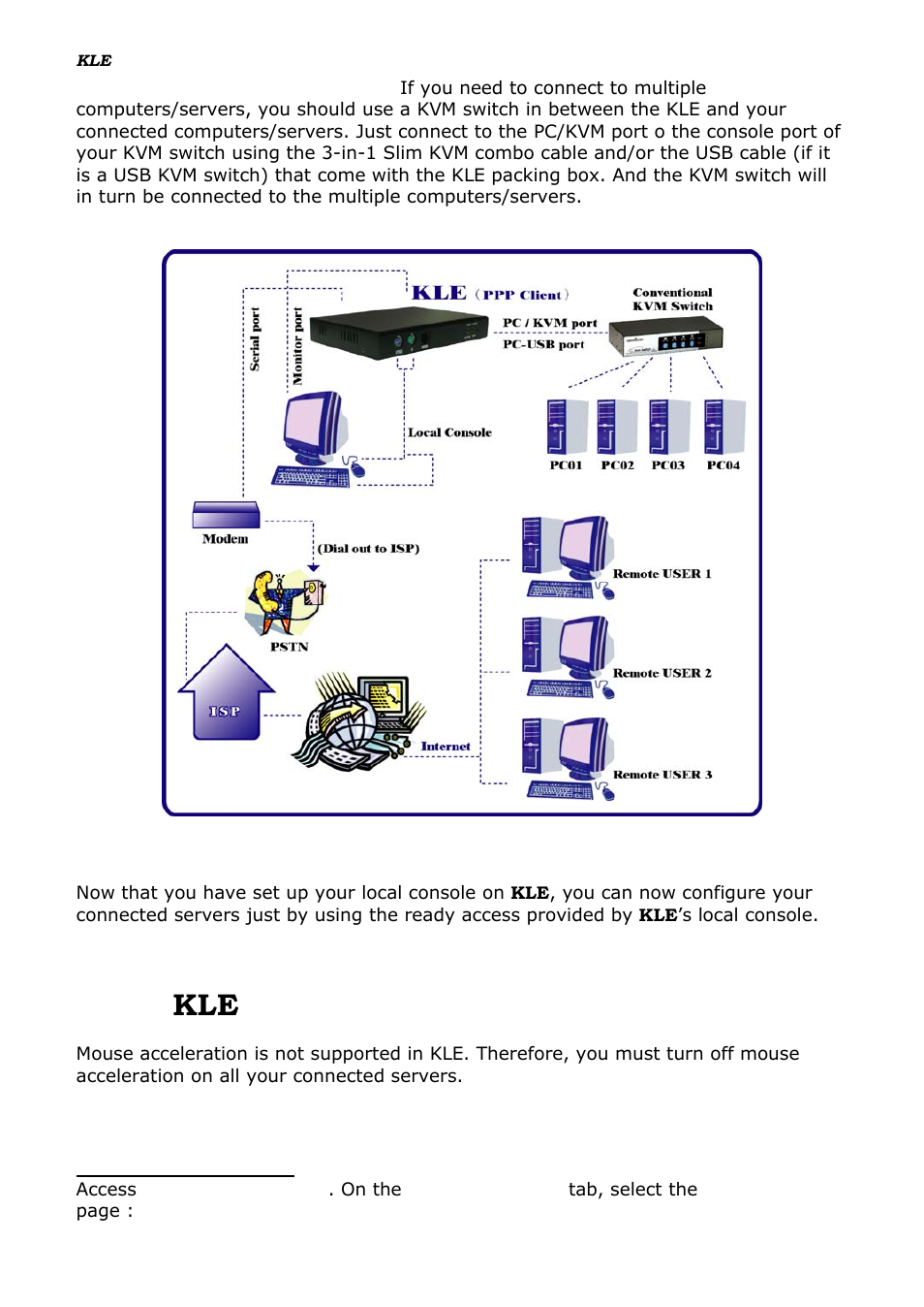 Configure your servers for connections to kle, Onfigure, Ervers for | Onnections to, 2 configure your servers for connections to kle | Linkskey LKV-IPM01 User Manual | Page 15 / 95
