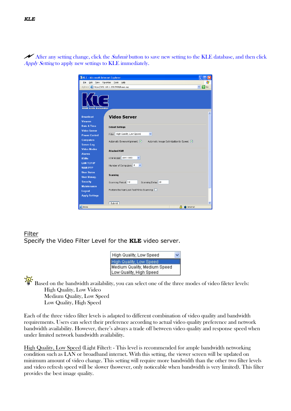 Ideo, Erver, Iscellaneous | Ettings for, Ervers | Linkskey LKV-IPM01 User Manual | Page 55 / 95