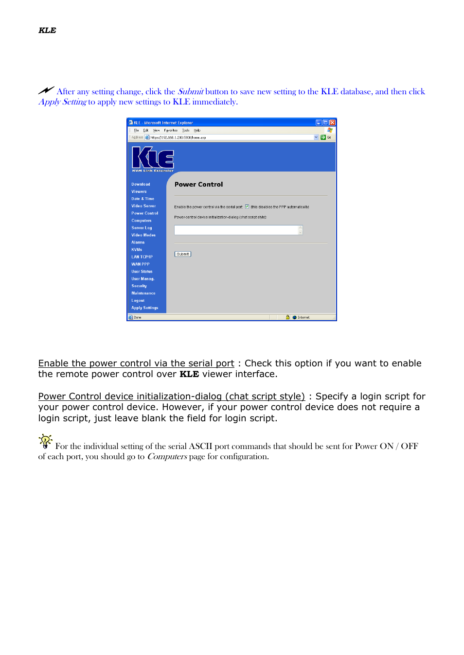 Ower, Ontrol, Iscellaneous | Ettings for, Ideo, Ervers | Linkskey LKV-IPM01 User Manual | Page 57 / 95