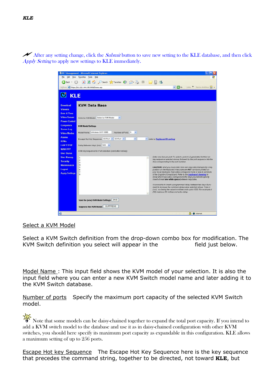 Kvms – keeping and adding your kvm data base, Eeping and, Dding your | 11 kvms – keeping and adding your kvm data base | Linkskey LKV-IPM01 User Manual | Page 68 / 95