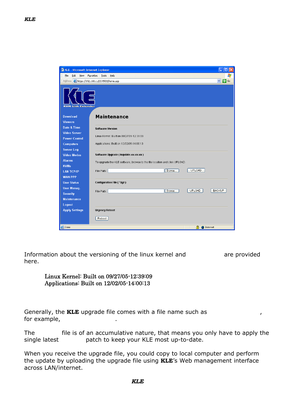 Aintenance, Lash, Mage | Ersion, Nformation, Oftware, Pgrade, Onfiguration, Ackup and, Pload | Linkskey LKV-IPM01 User Manual | Page 89 / 95
