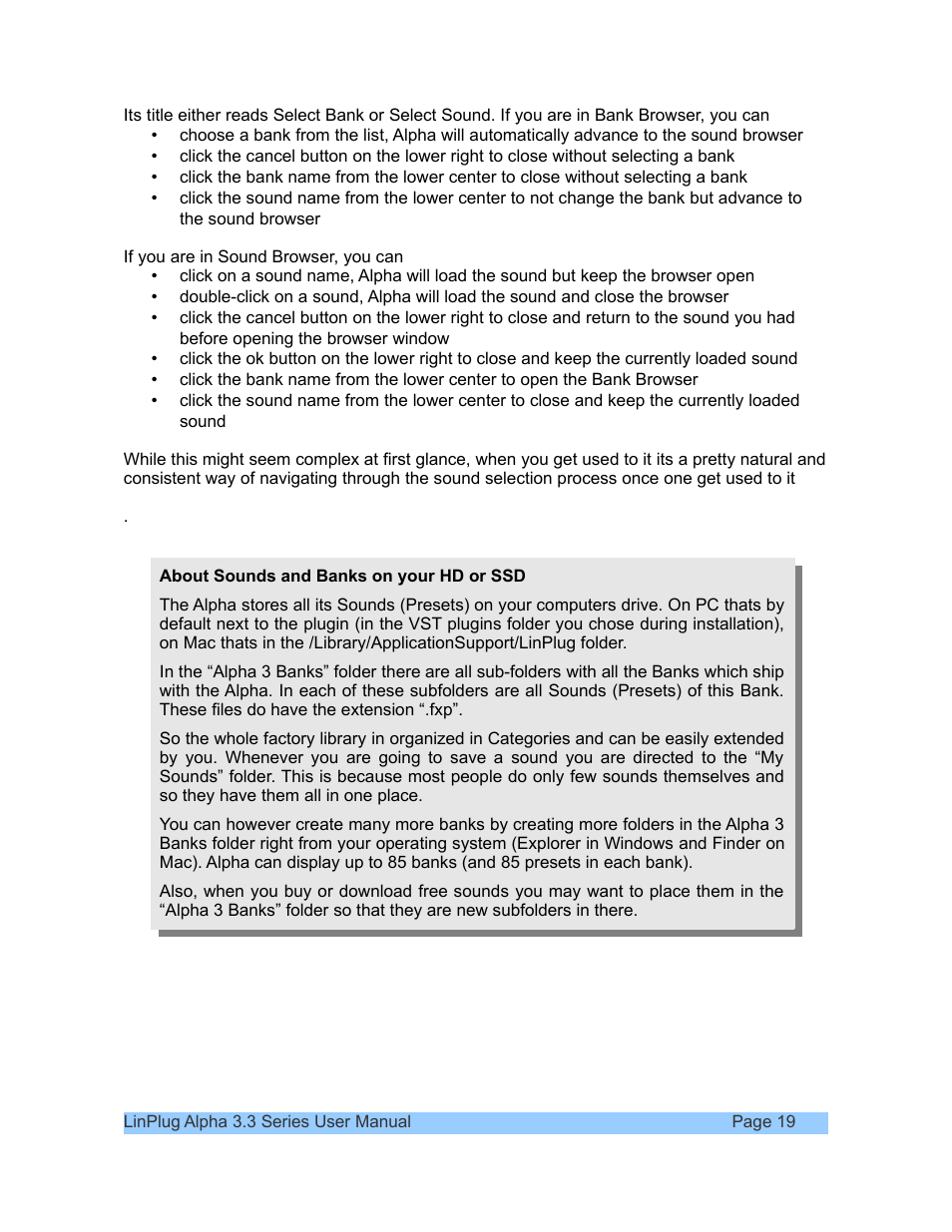 LinPlug Alpha User Manual | Page 19 / 33