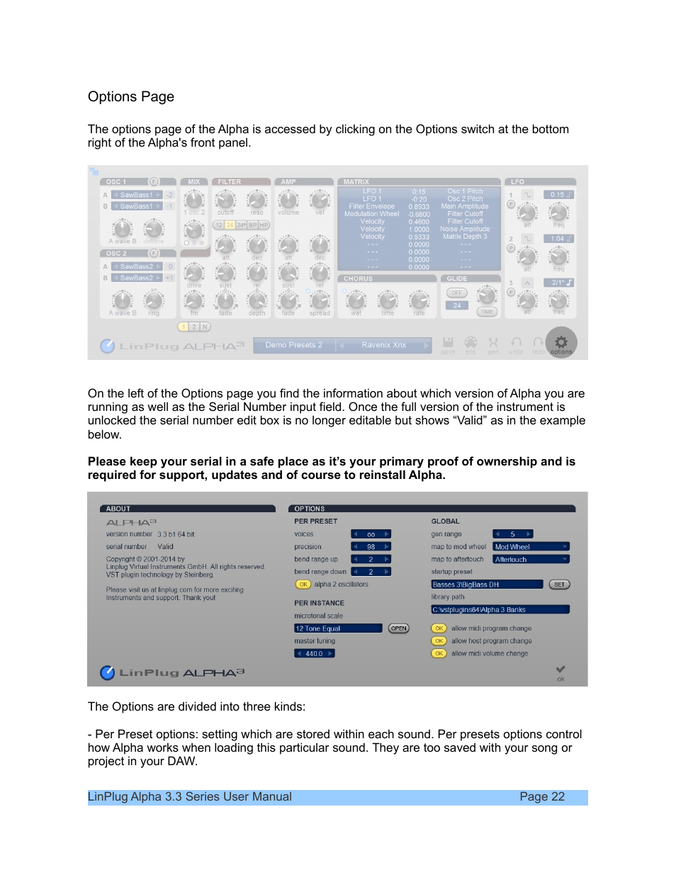 LinPlug Alpha User Manual | Page 22 / 33