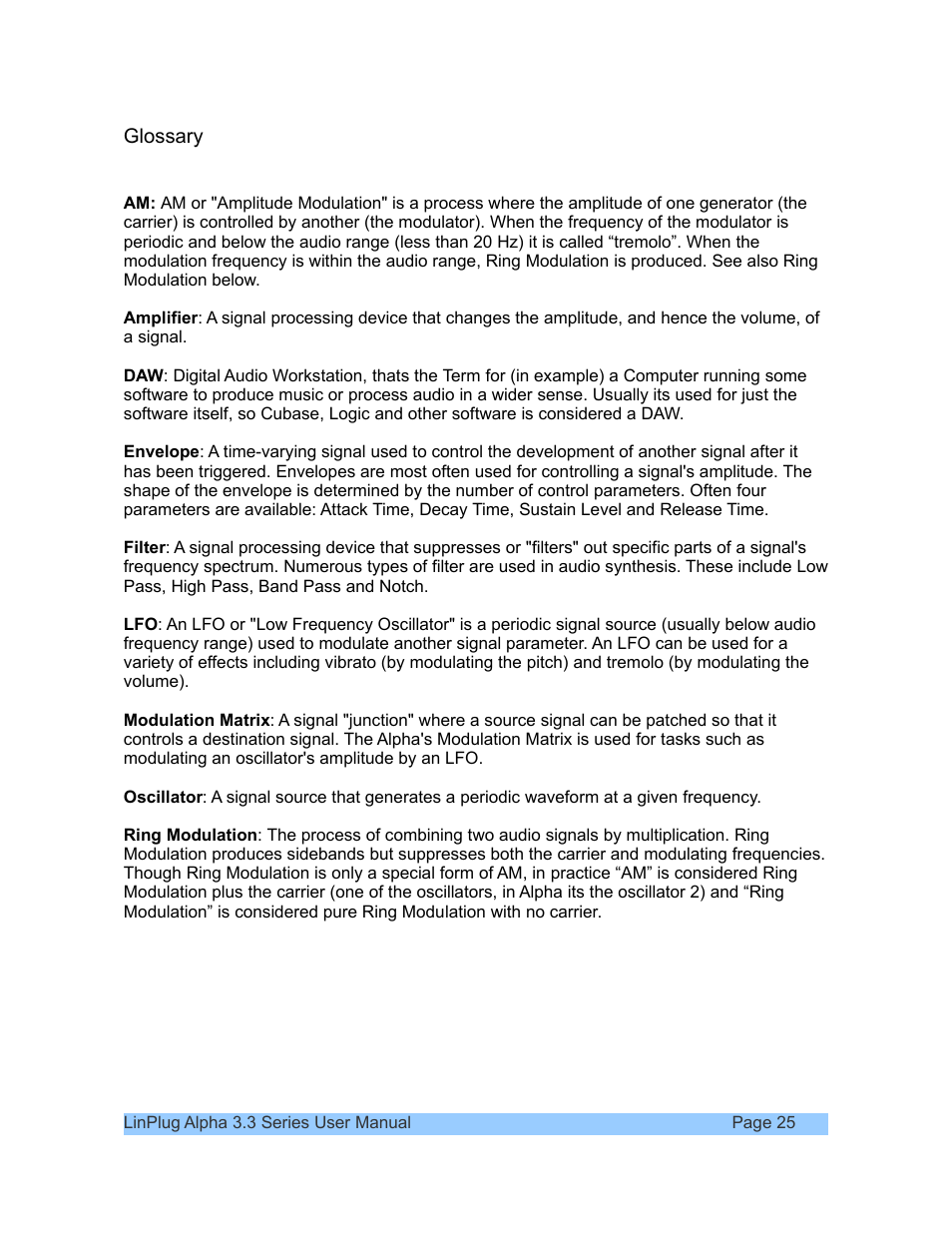 LinPlug Alpha User Manual | Page 25 / 33