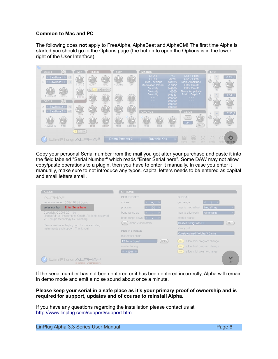 LinPlug Alpha User Manual | Page 6 / 33