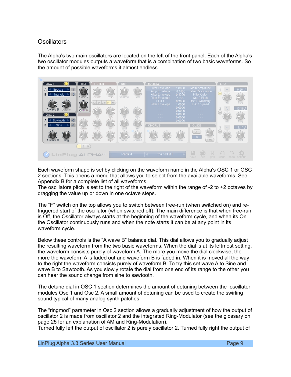 LinPlug Alpha User Manual | Page 9 / 33