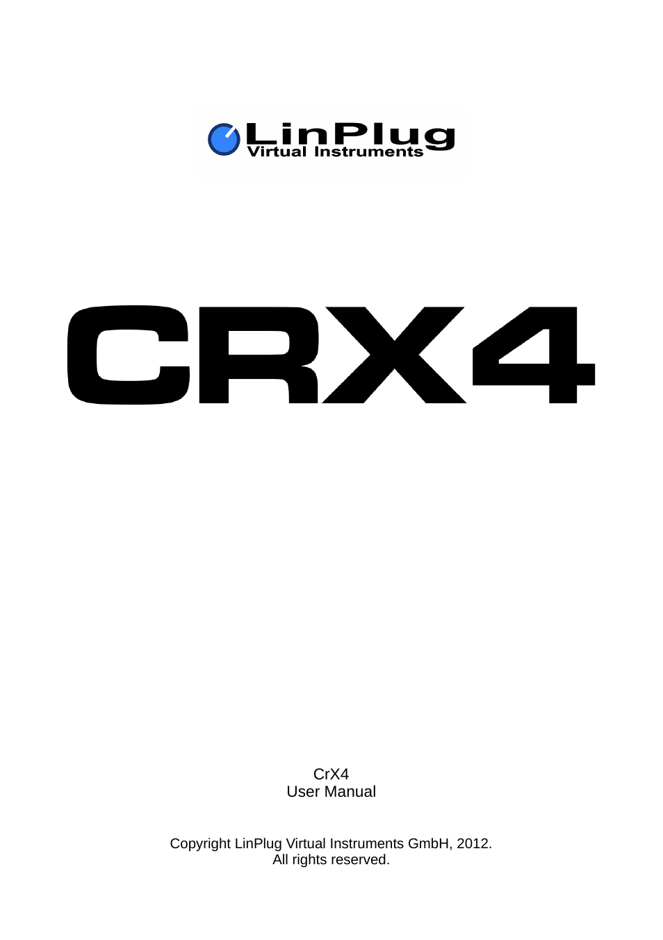 LinPlug CrX4 User Manual | 70 pages