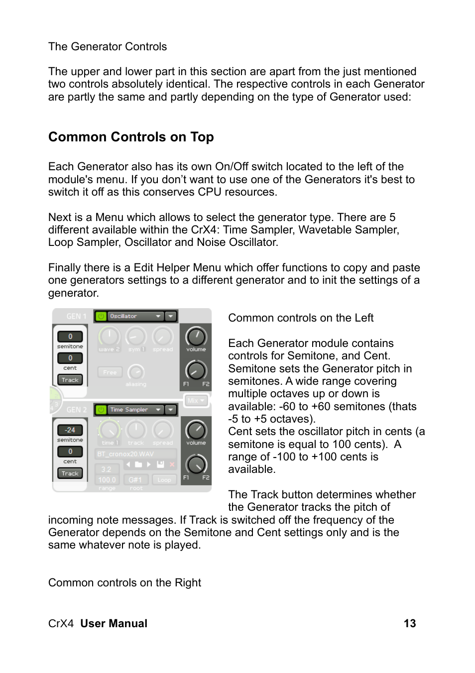 Common controls on top | LinPlug CrX4 User Manual | Page 13 / 70