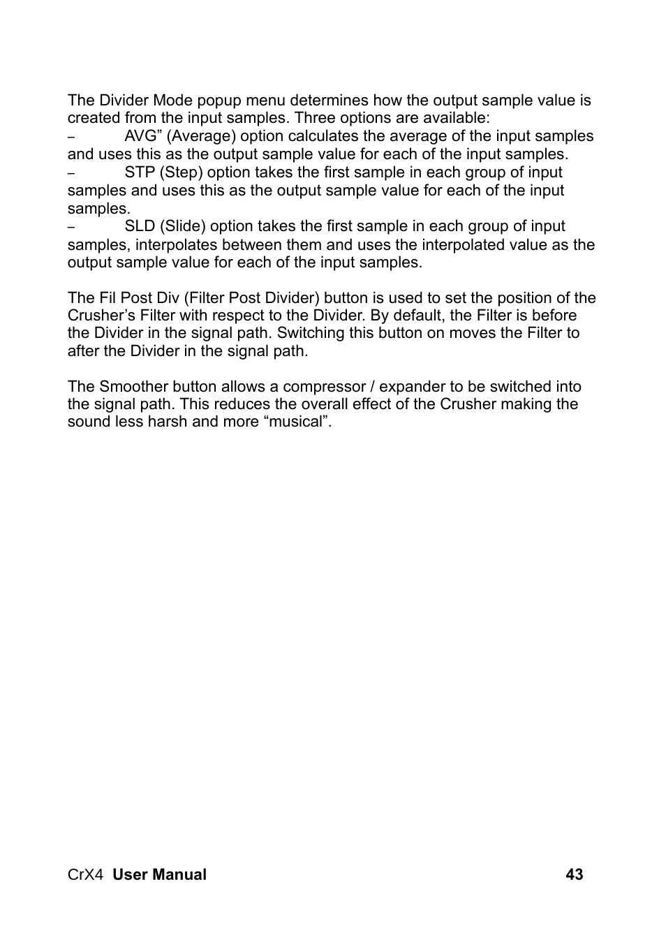 LinPlug CrX4 User Manual | Page 43 / 70