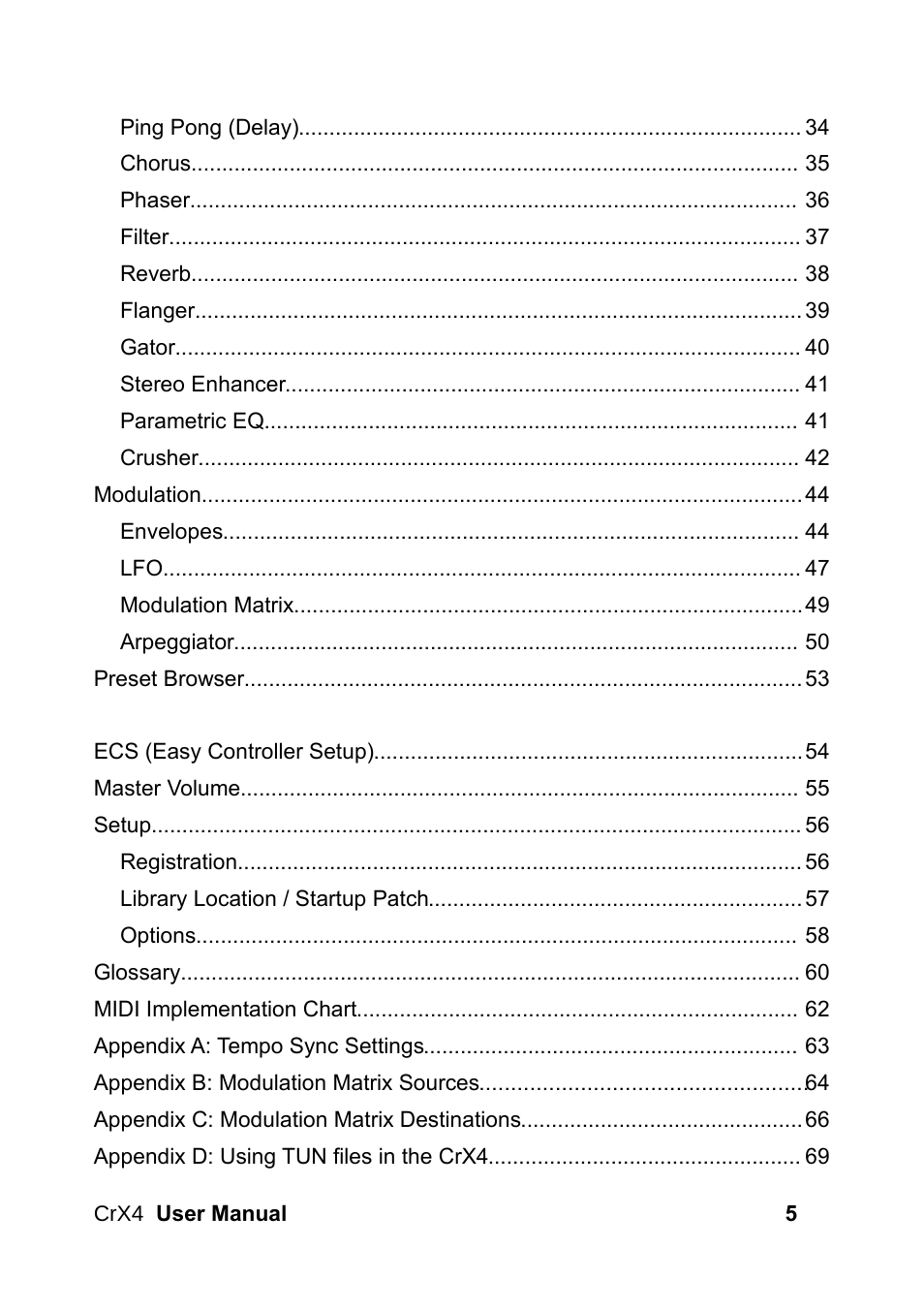 LinPlug CrX4 User Manual | Page 5 / 70