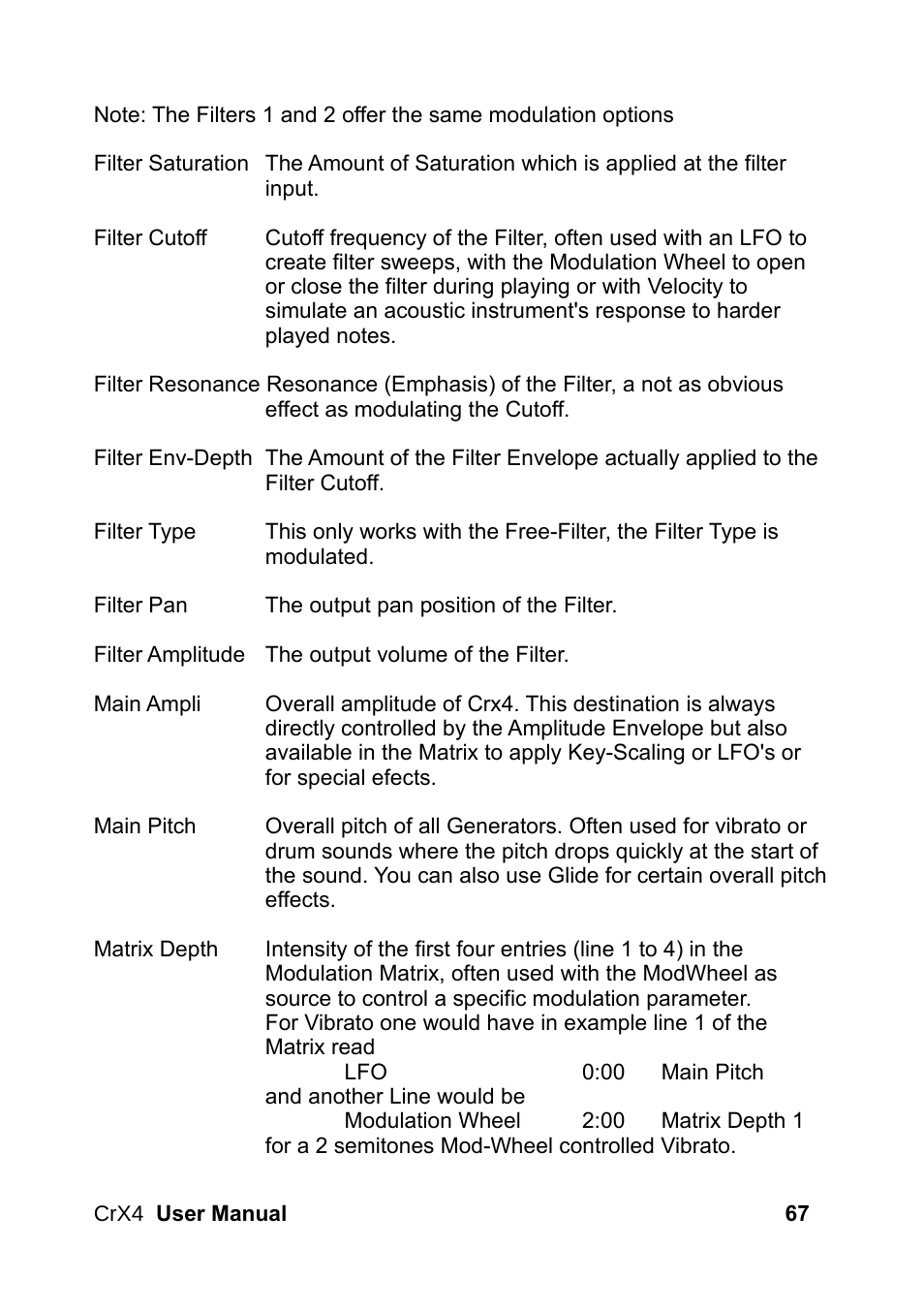 LinPlug CrX4 User Manual | Page 67 / 70