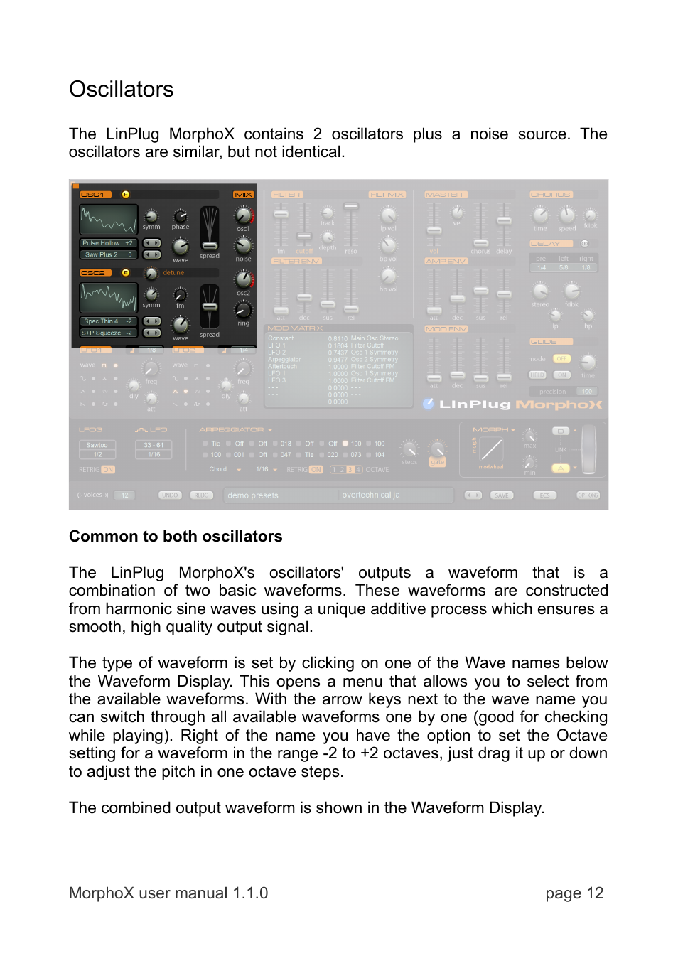 Oscillators | LinPlug MorphoX User Manual | Page 12 / 48