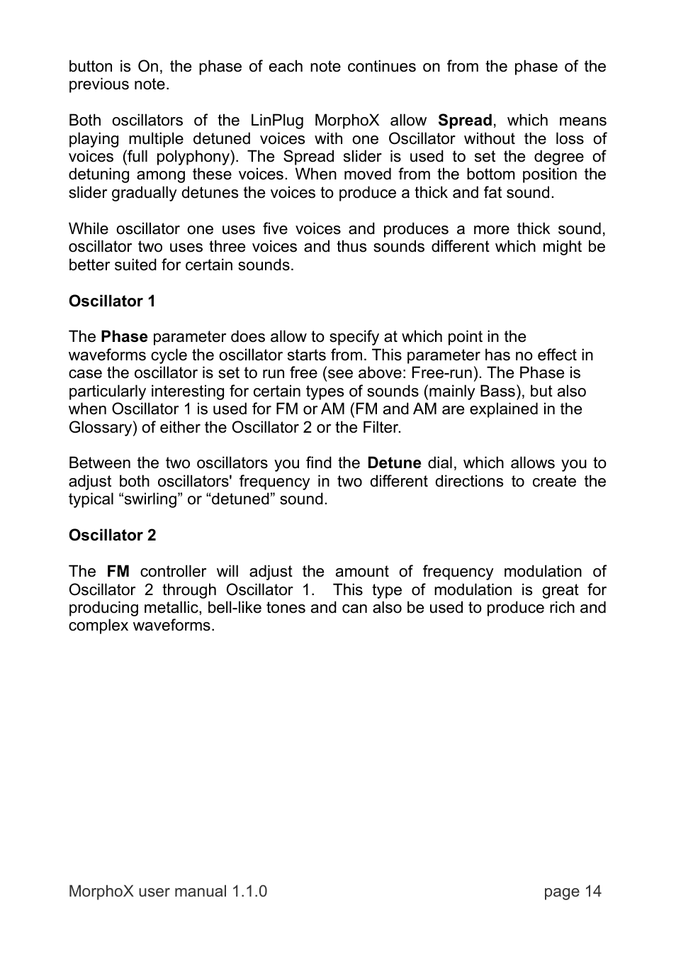 LinPlug MorphoX User Manual | Page 14 / 48