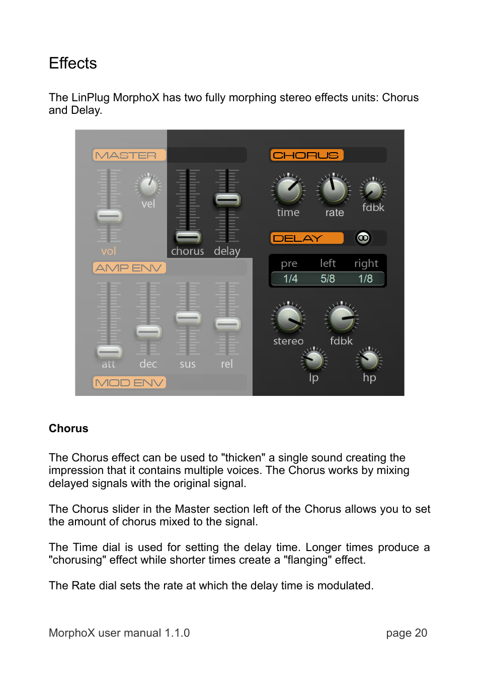 Effects | LinPlug MorphoX User Manual | Page 20 / 48