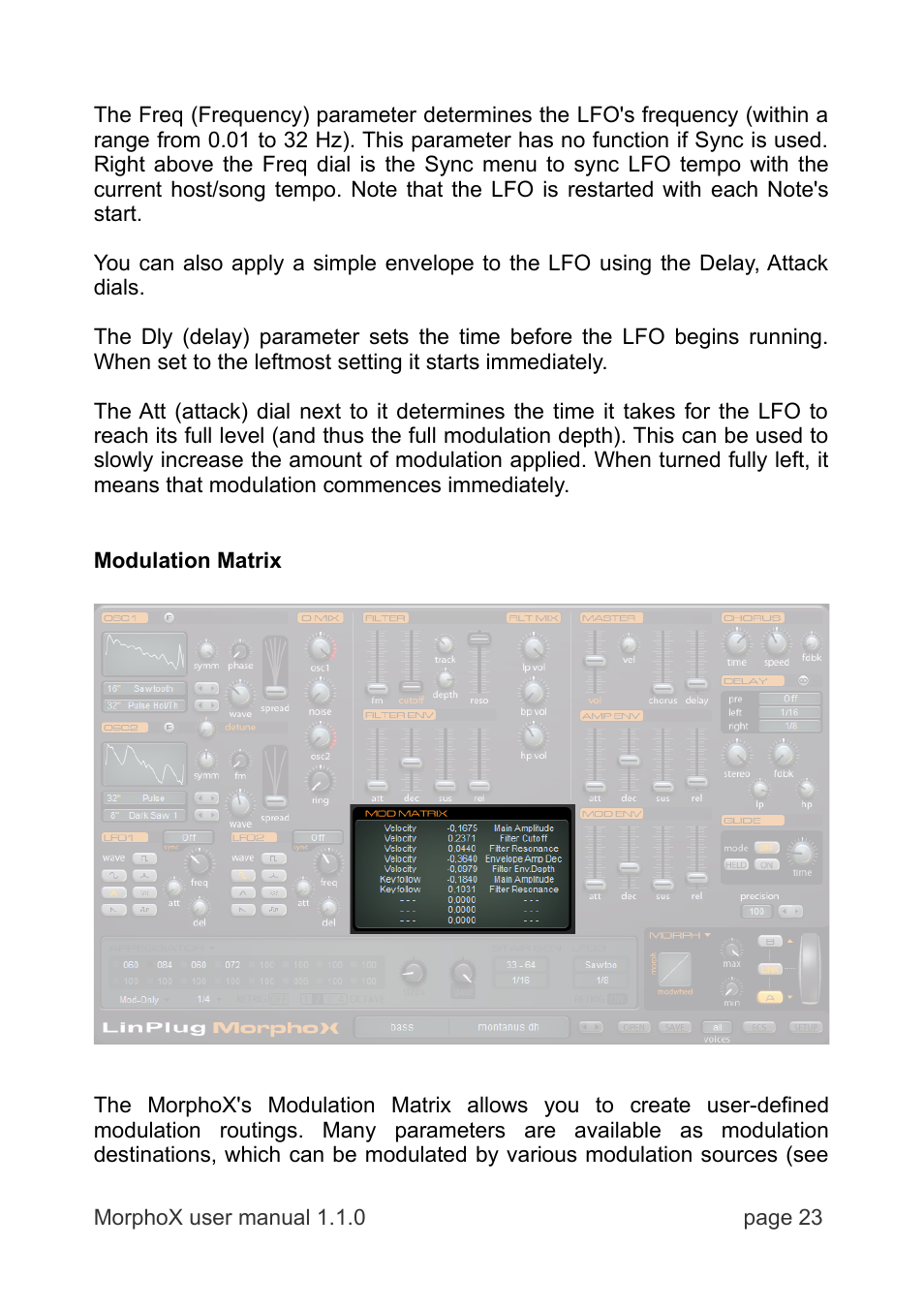 LinPlug MorphoX User Manual | Page 23 / 48