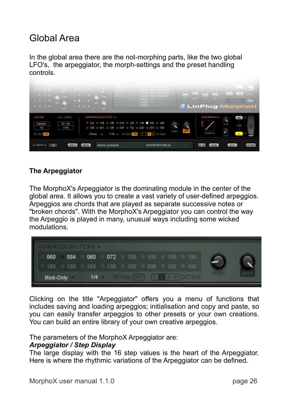 Global area | LinPlug MorphoX User Manual | Page 26 / 48