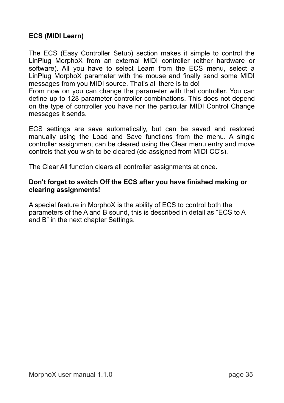 LinPlug MorphoX User Manual | Page 35 / 48