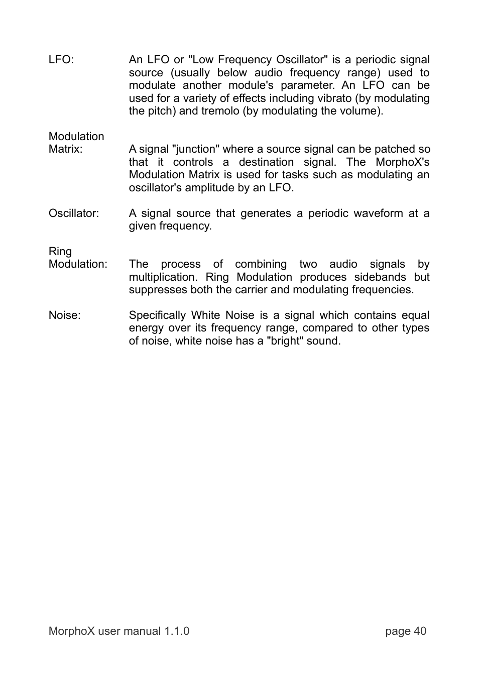 LinPlug MorphoX User Manual | Page 40 / 48
