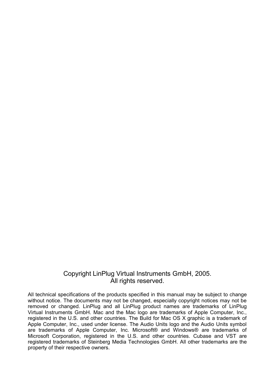 LinPlug Octopus User Manual | Page 2 / 62