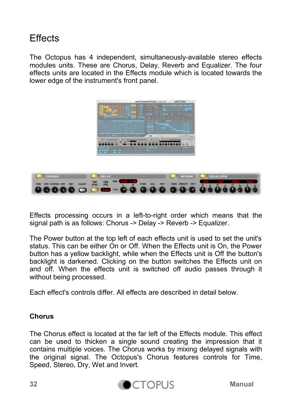 Effects | LinPlug Octopus User Manual | Page 34 / 62