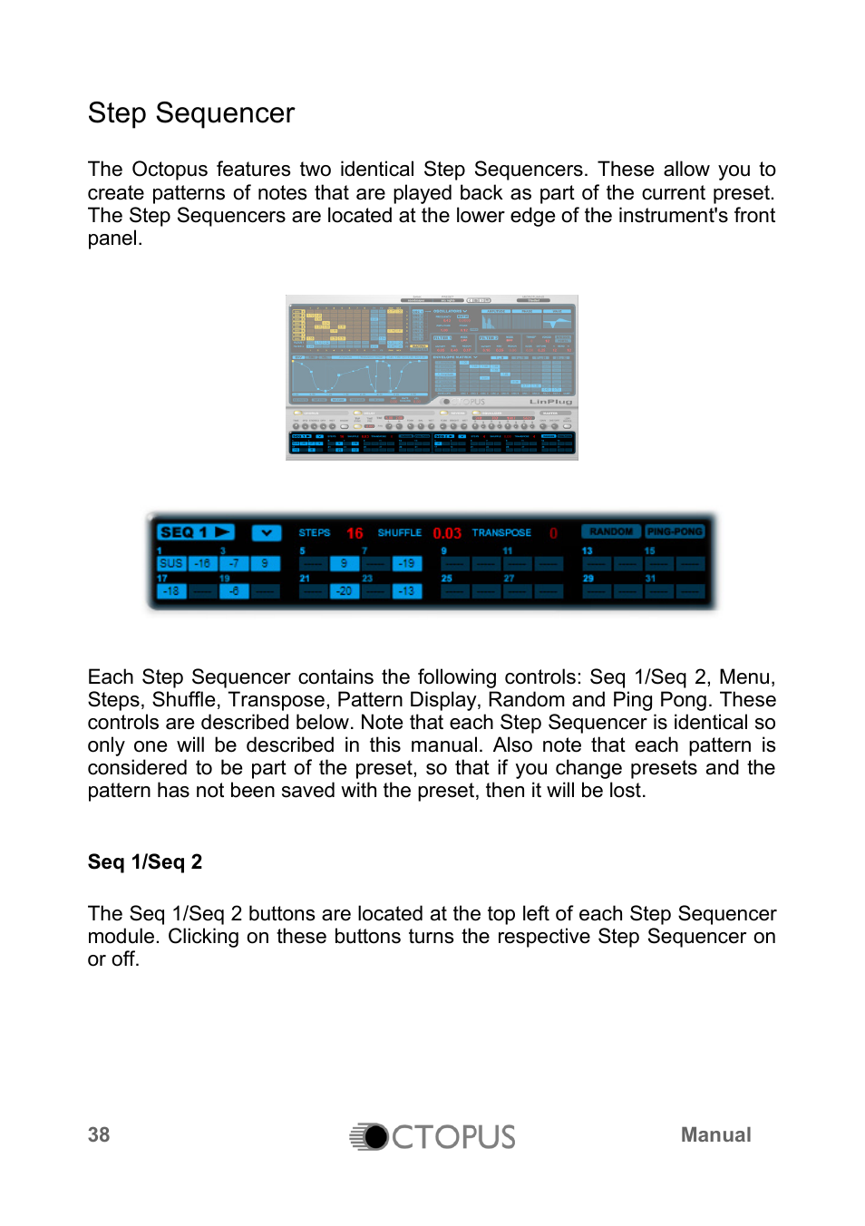 Step sequencer | LinPlug Octopus User Manual | Page 40 / 62
