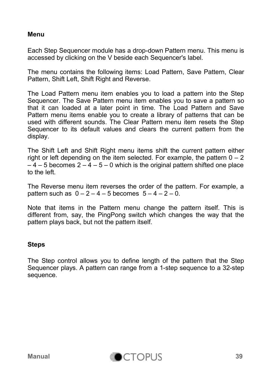 LinPlug Octopus User Manual | Page 41 / 62