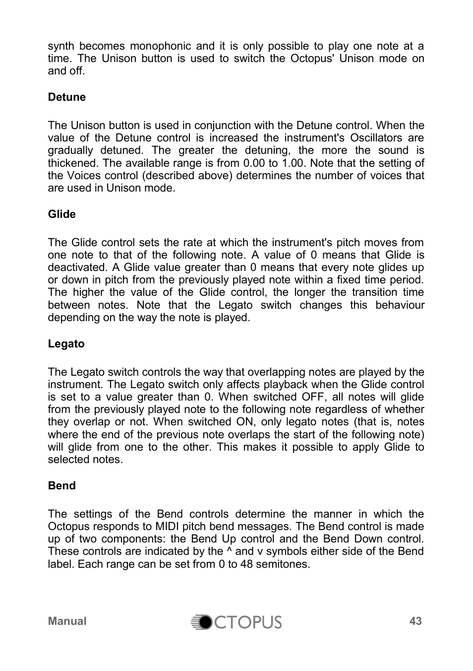 LinPlug Octopus User Manual | Page 45 / 62