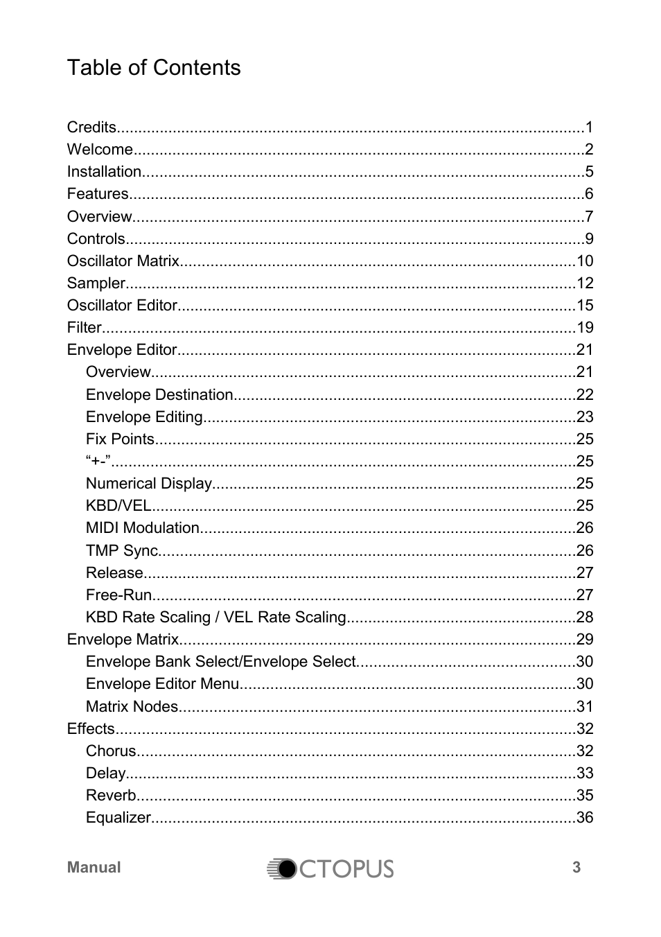 LinPlug Octopus User Manual | Page 5 / 62