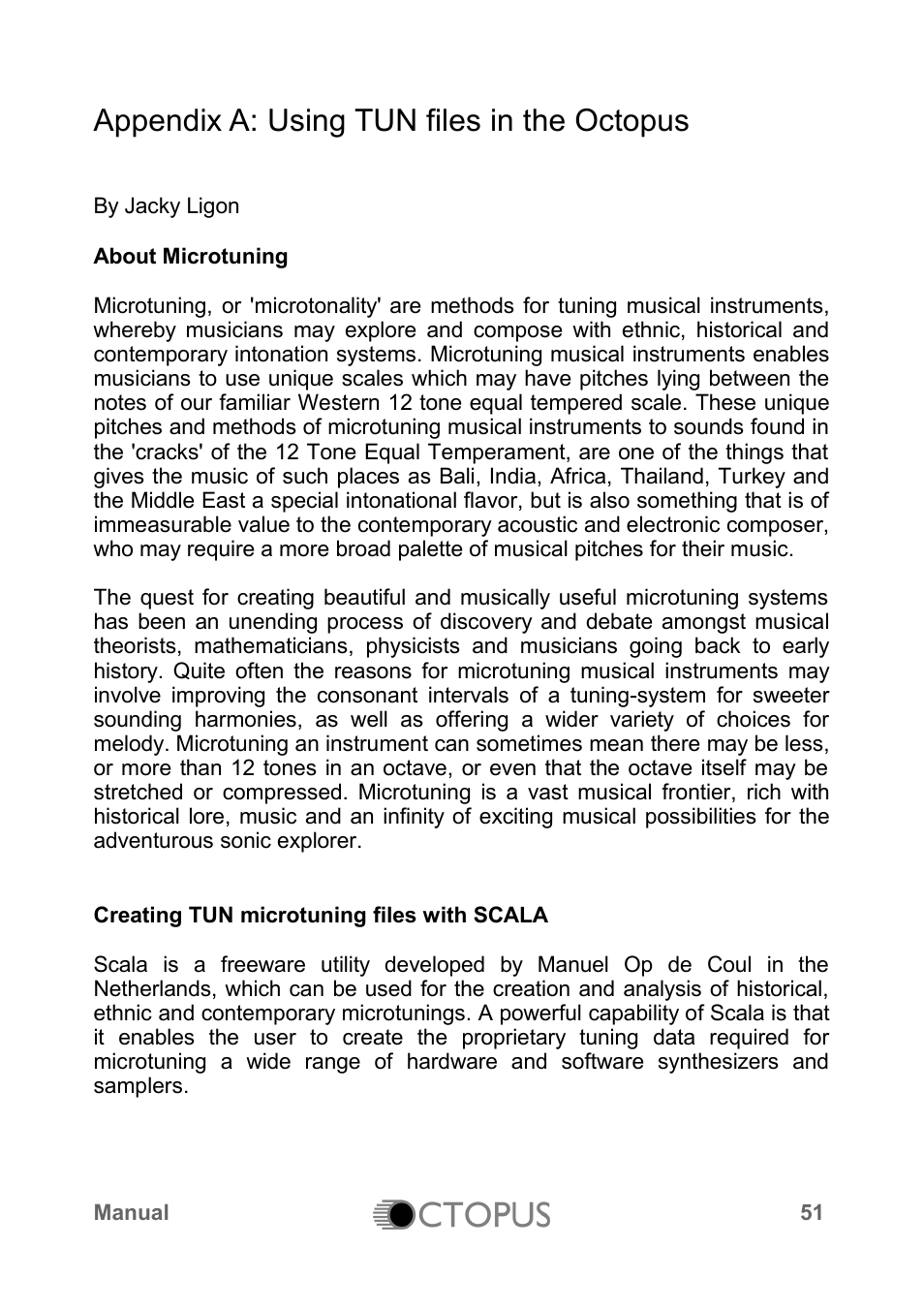 Appendix a: using tun files in the octopus | LinPlug Octopus User Manual | Page 53 / 62