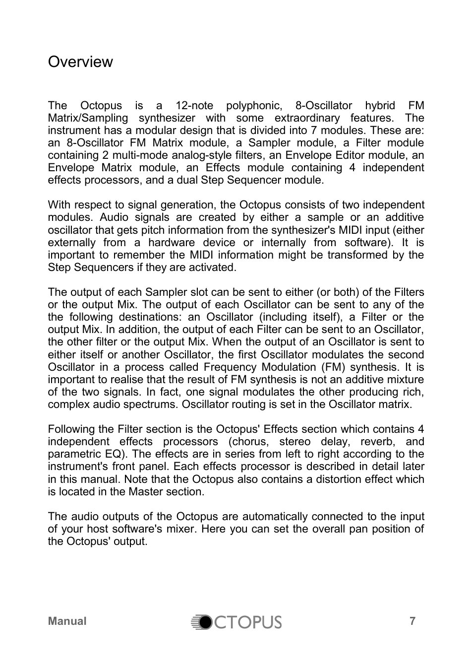 Overview | LinPlug Octopus User Manual | Page 9 / 62