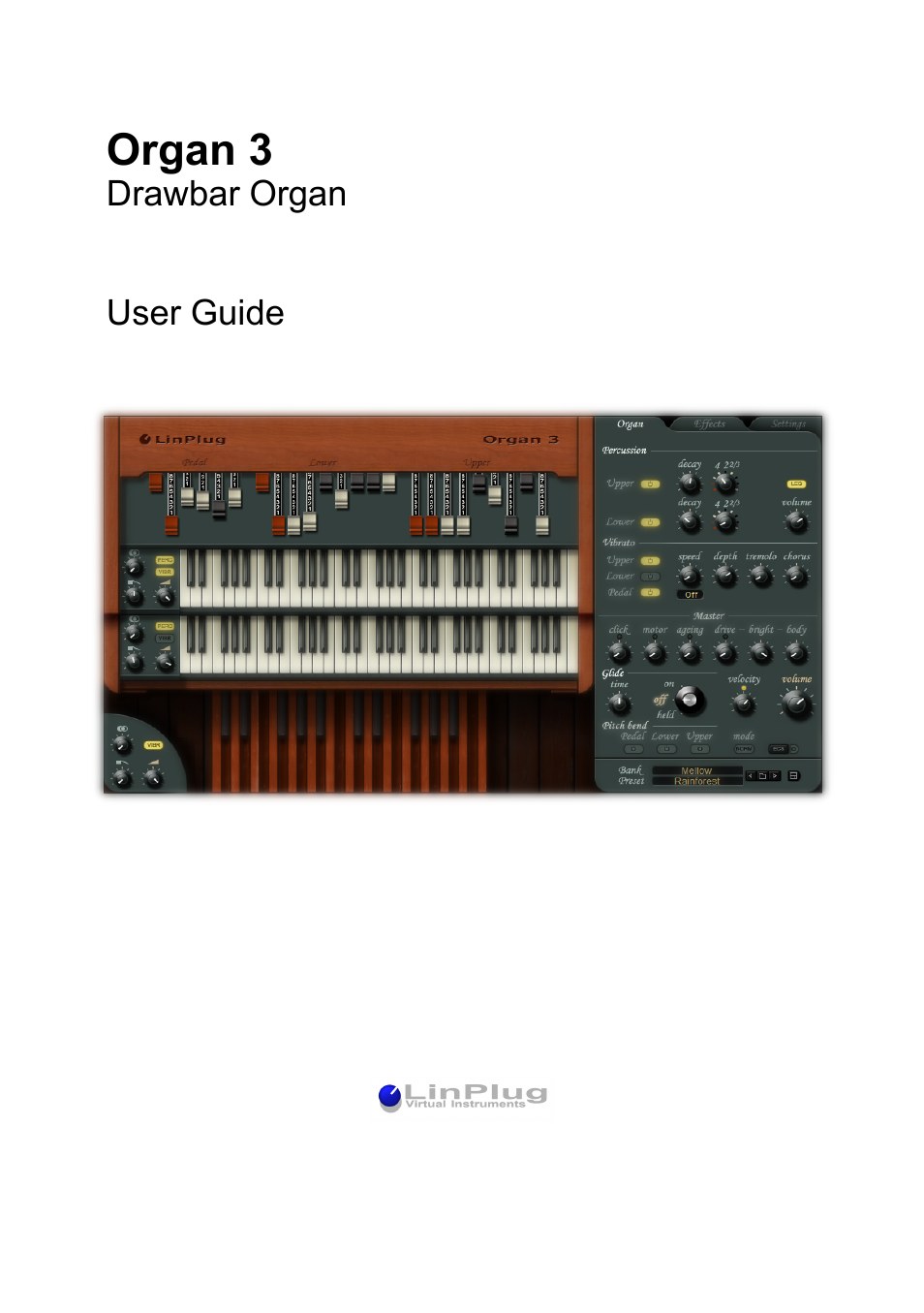 LinPlug Organ 3 User Manual | 46 pages