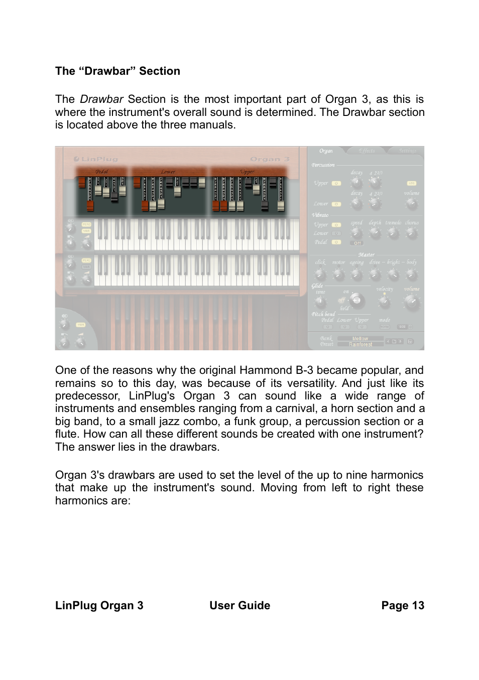 LinPlug Organ 3 User Manual | Page 13 / 46