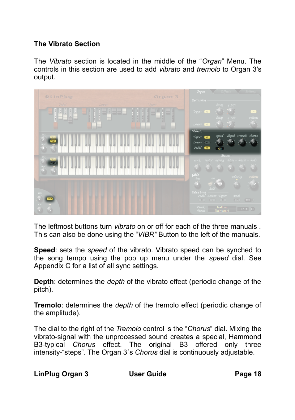 LinPlug Organ 3 User Manual | Page 18 / 46