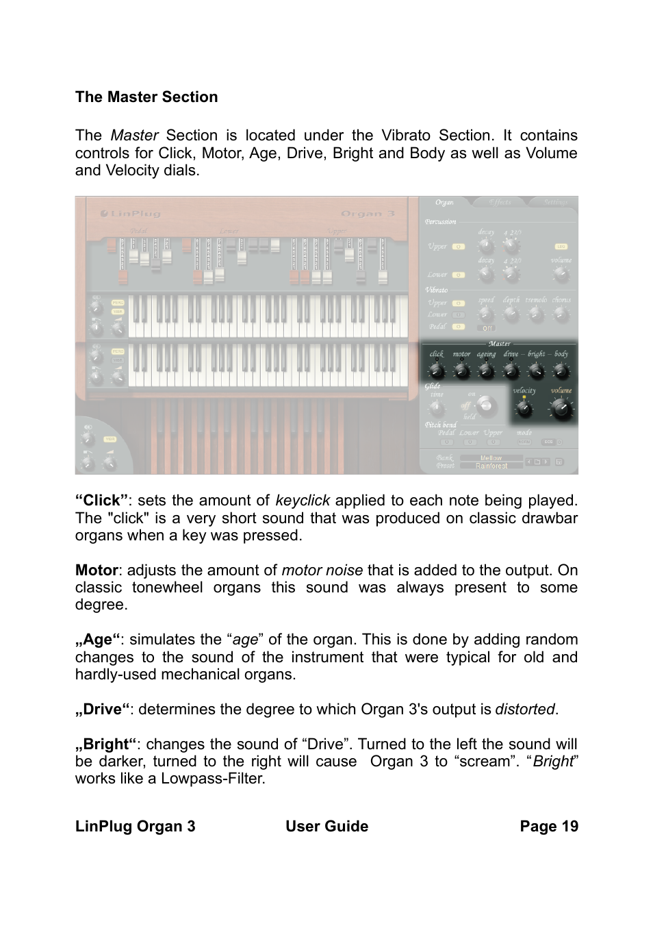 LinPlug Organ 3 User Manual | Page 19 / 46