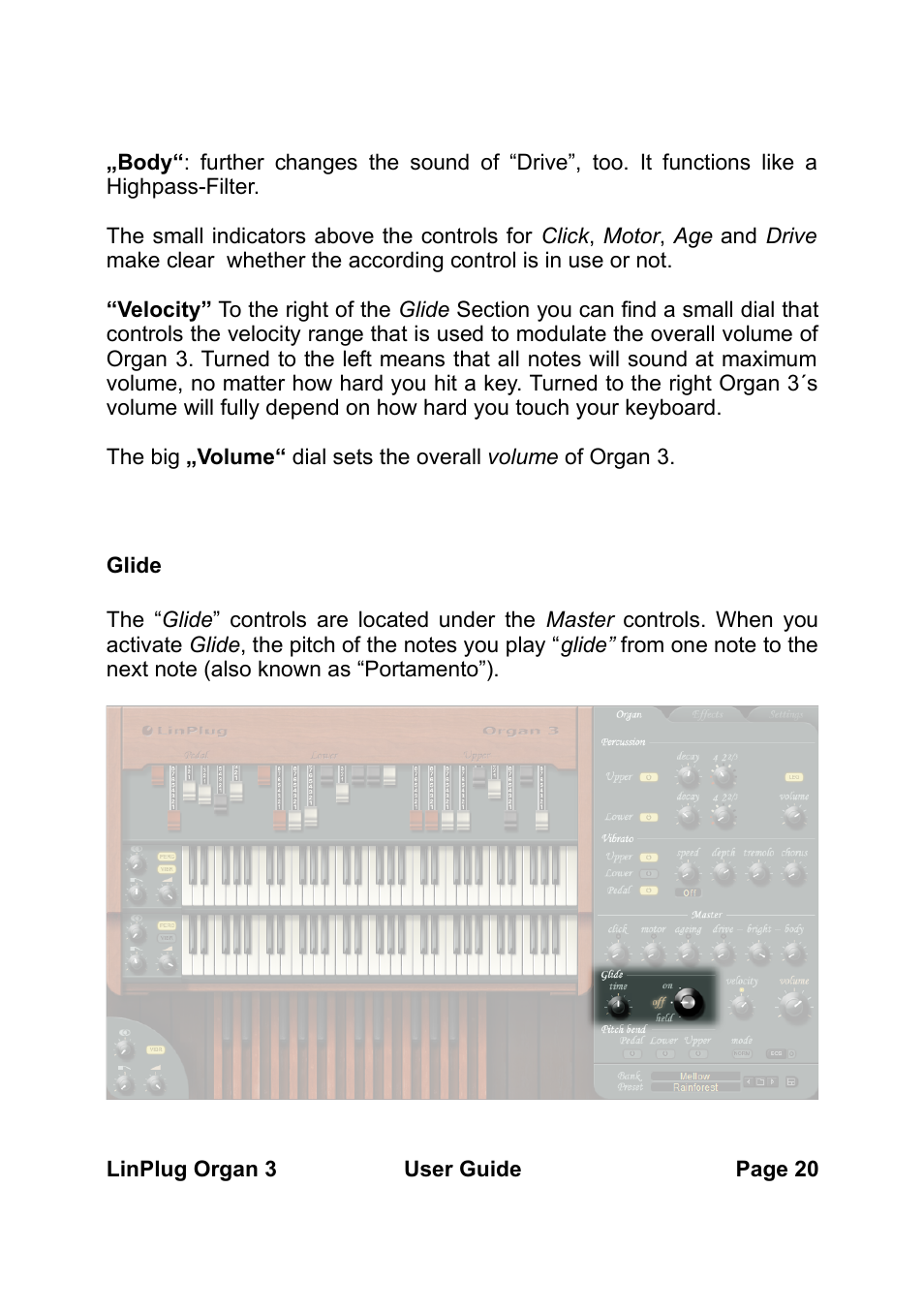 LinPlug Organ 3 User Manual | Page 20 / 46