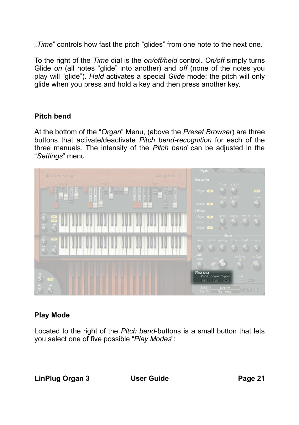 LinPlug Organ 3 User Manual | Page 21 / 46