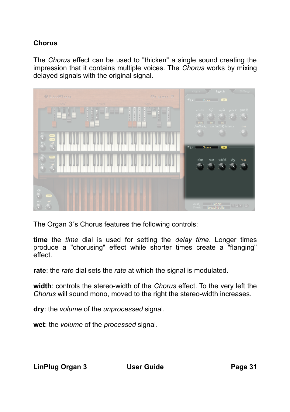 LinPlug Organ 3 User Manual | Page 31 / 46