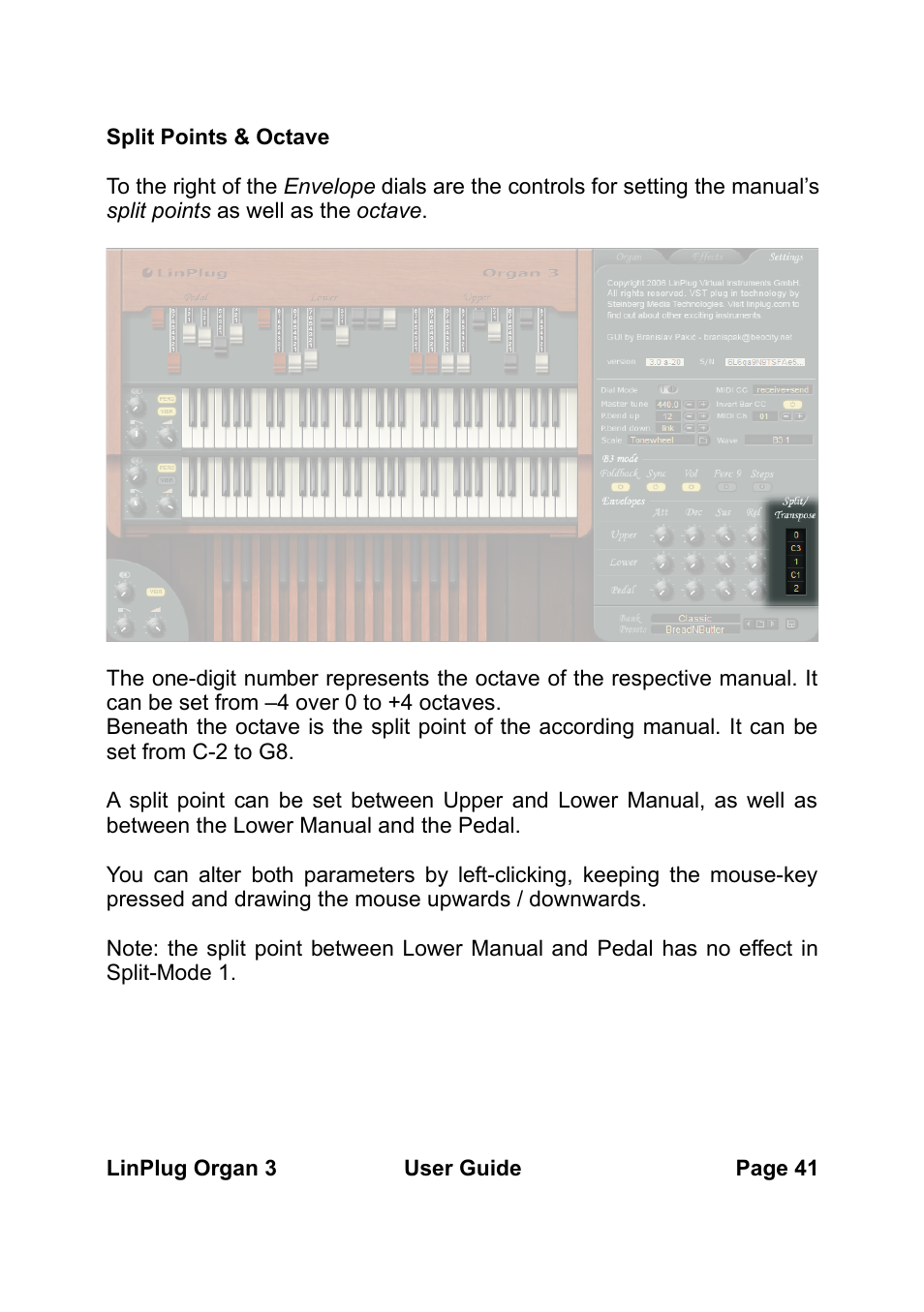 LinPlug Organ 3 User Manual | Page 41 / 46