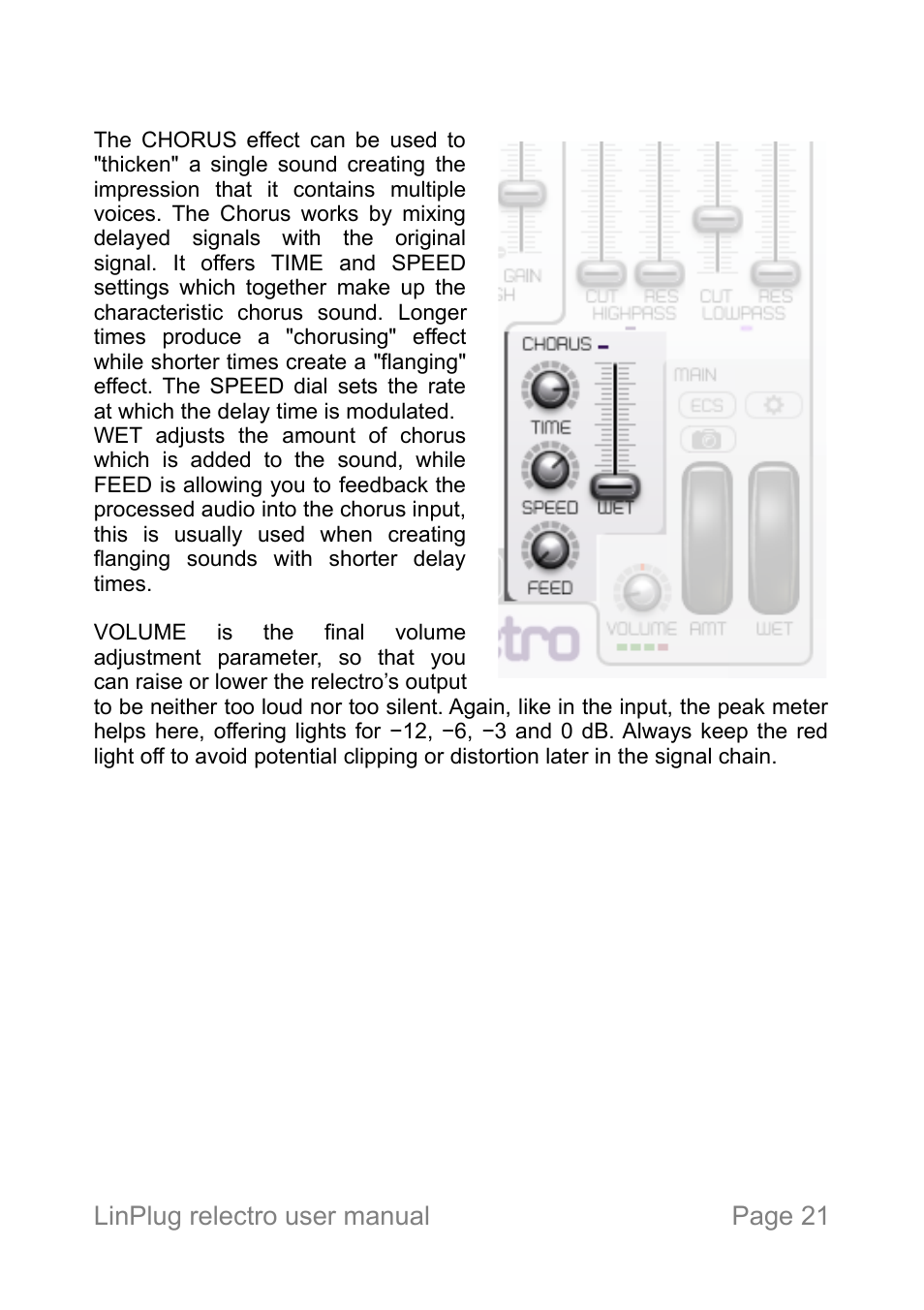 LinPlug relectro User Manual | Page 21 / 32